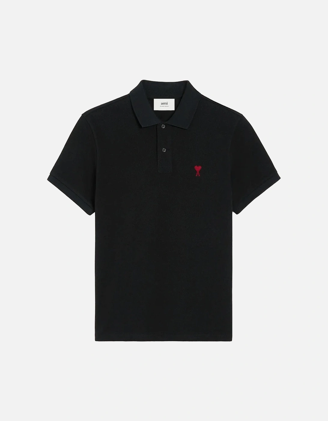 'Ami de Coeur' Polo Shirt in Black, 5 of 4