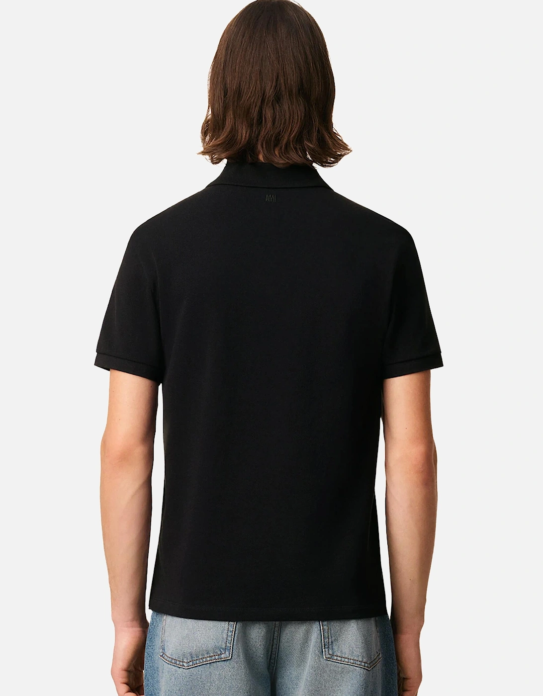 'Ami de Coeur' Polo Shirt in Black