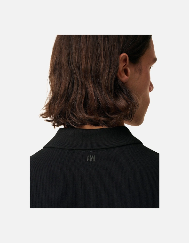 'Ami de Coeur' Polo Shirt in Black