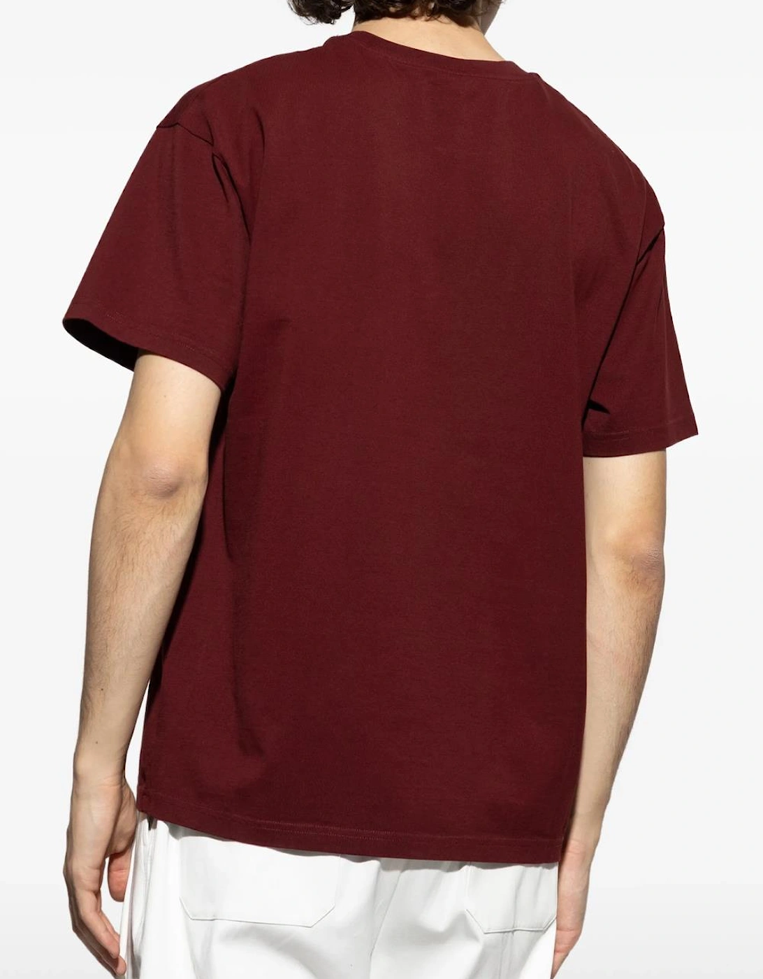 Logo Patch T-Shirt in Burgundy