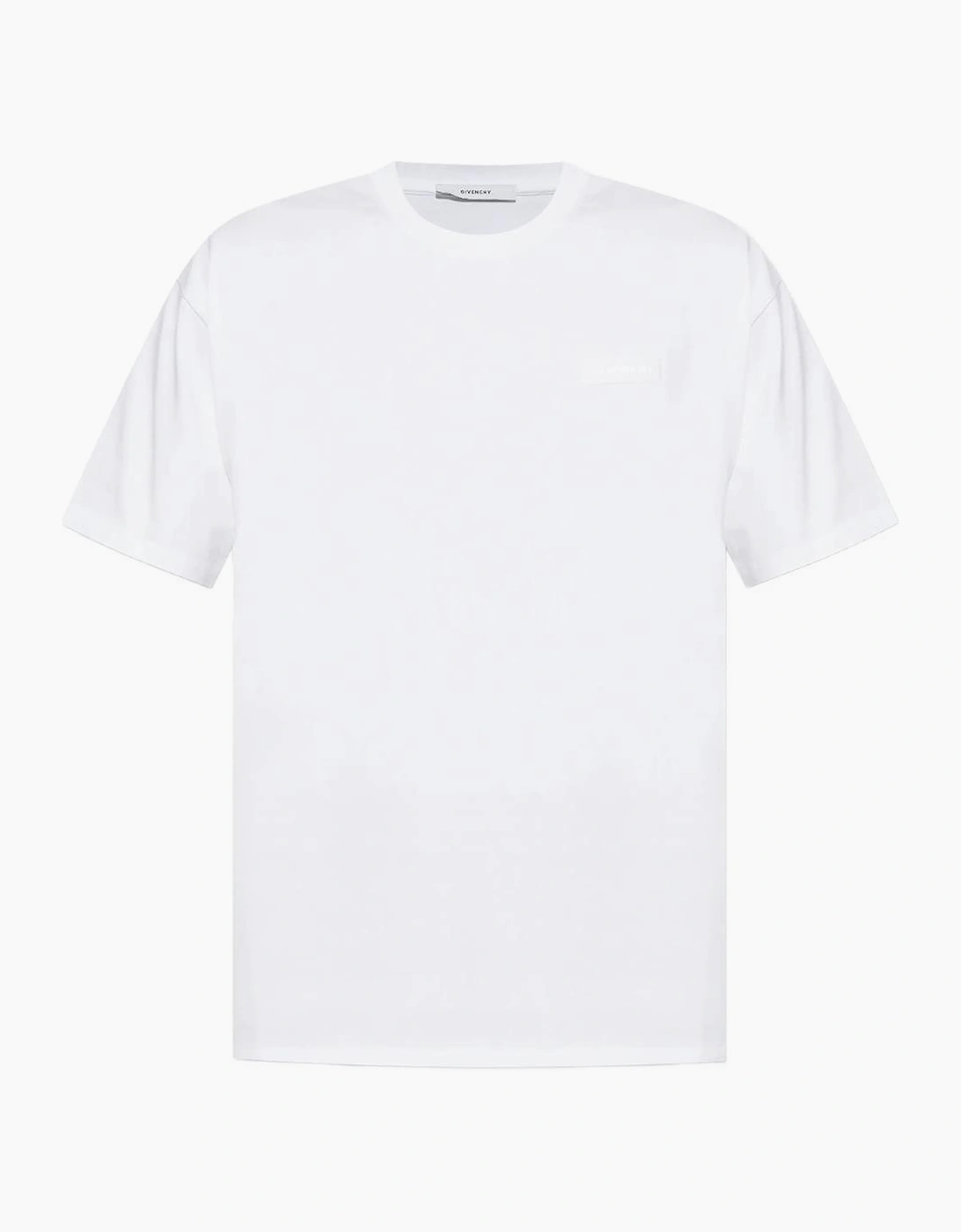 Givenchy Men's White Logo Patch T-Shirt In  44 Xxl
