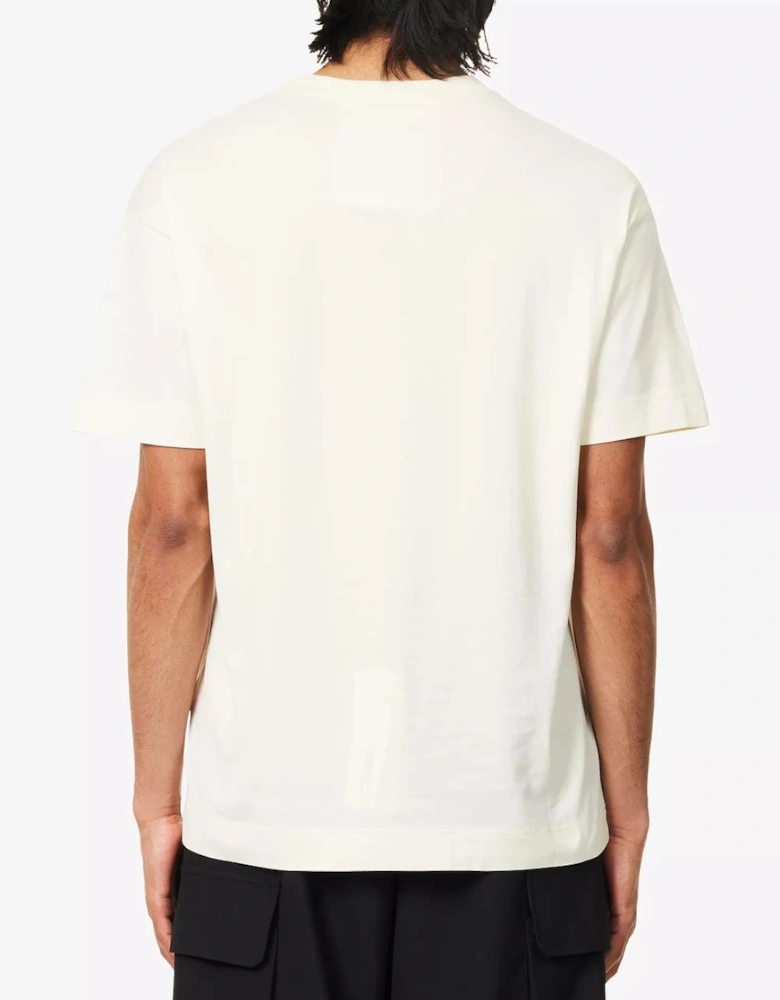 Embroidered 4G Logo Print T-Shirt in Off White