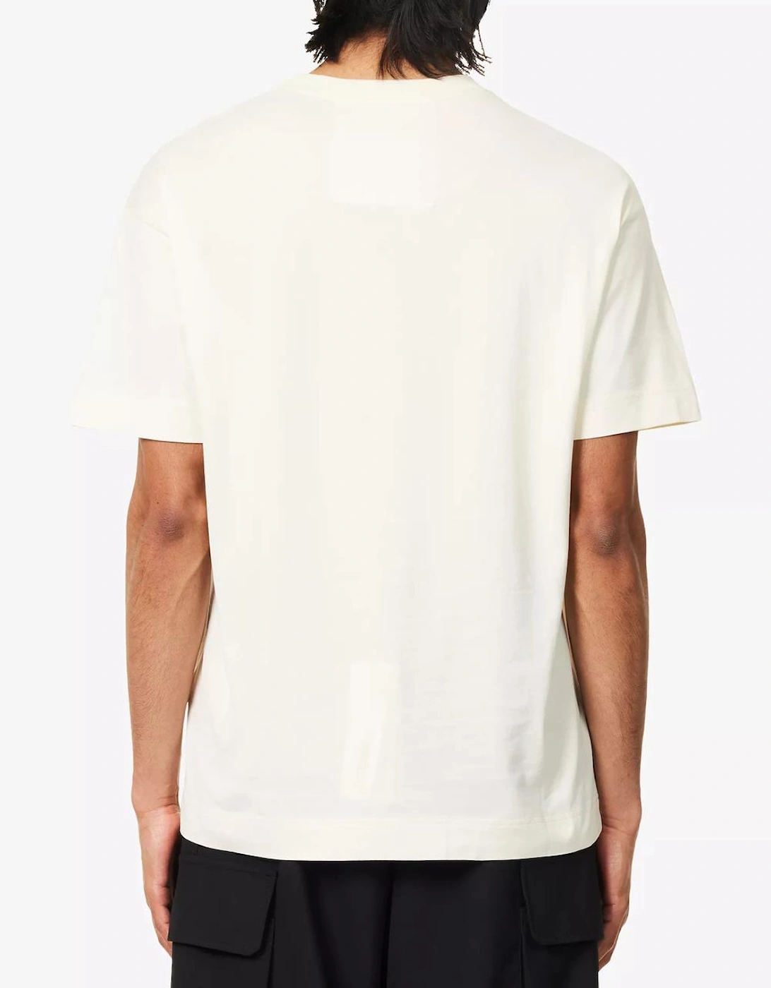 Embroidered 4G Logo Print T-Shirt in Off White
