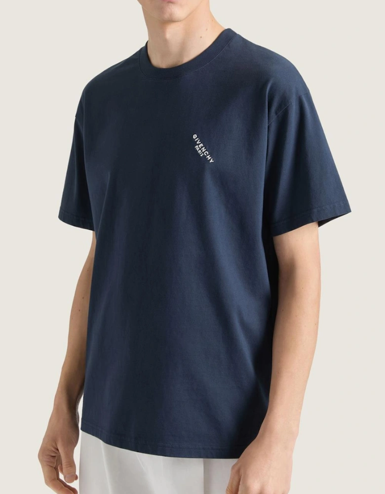 Shadow Print T-Shirt in Navy