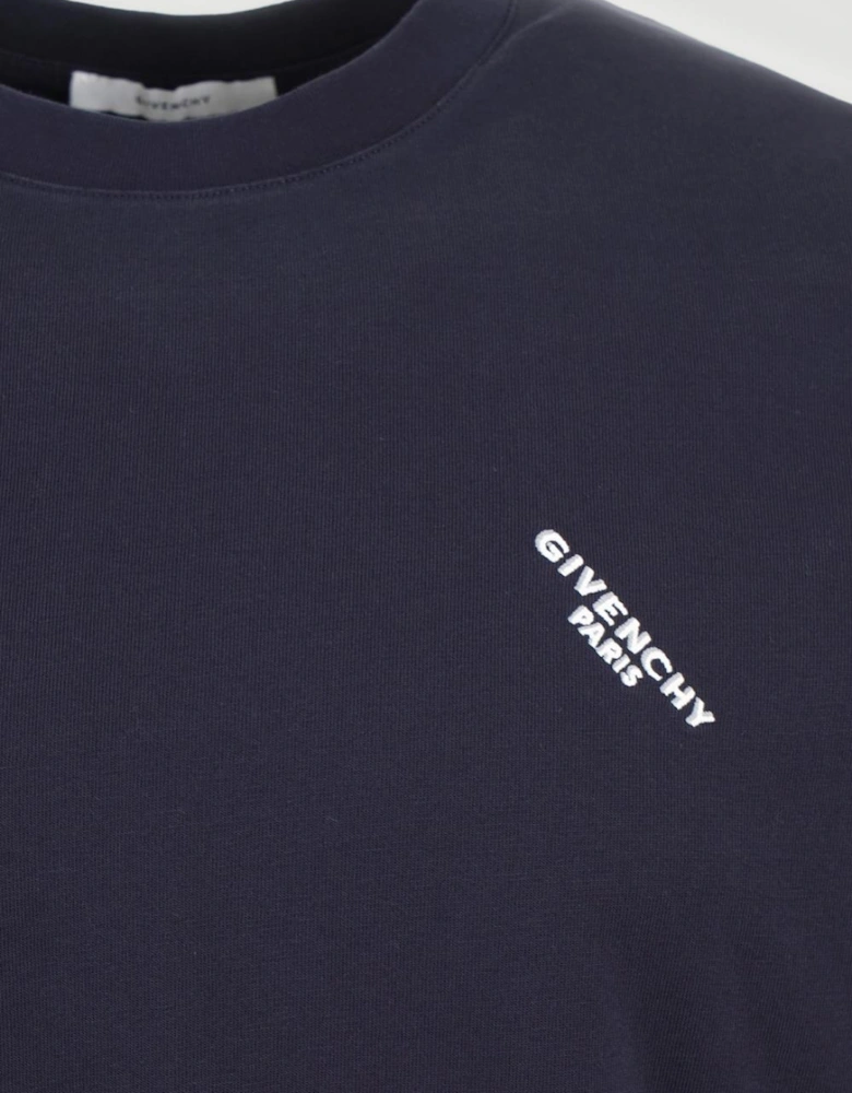 Shadow Print T-Shirt in Navy