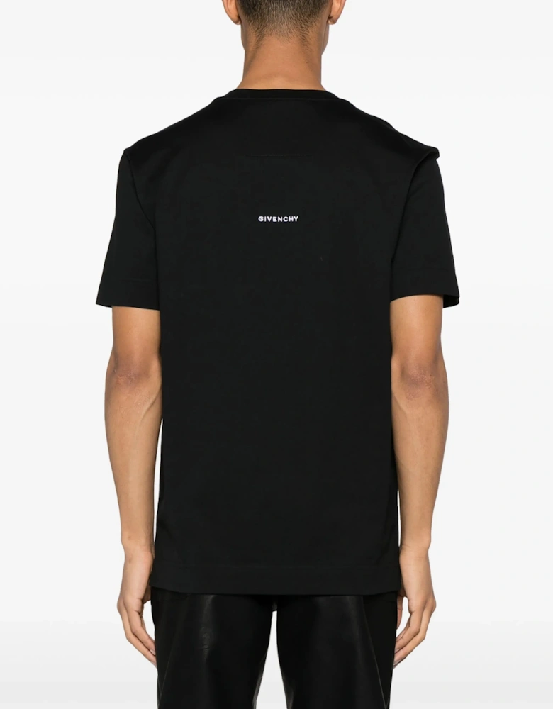 Embroidered 4G Slim Fit T-Shirt in Black