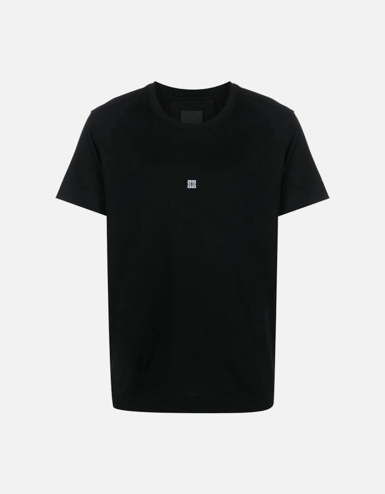 Embroidered 4G Slim Fit T-Shirt in Black
