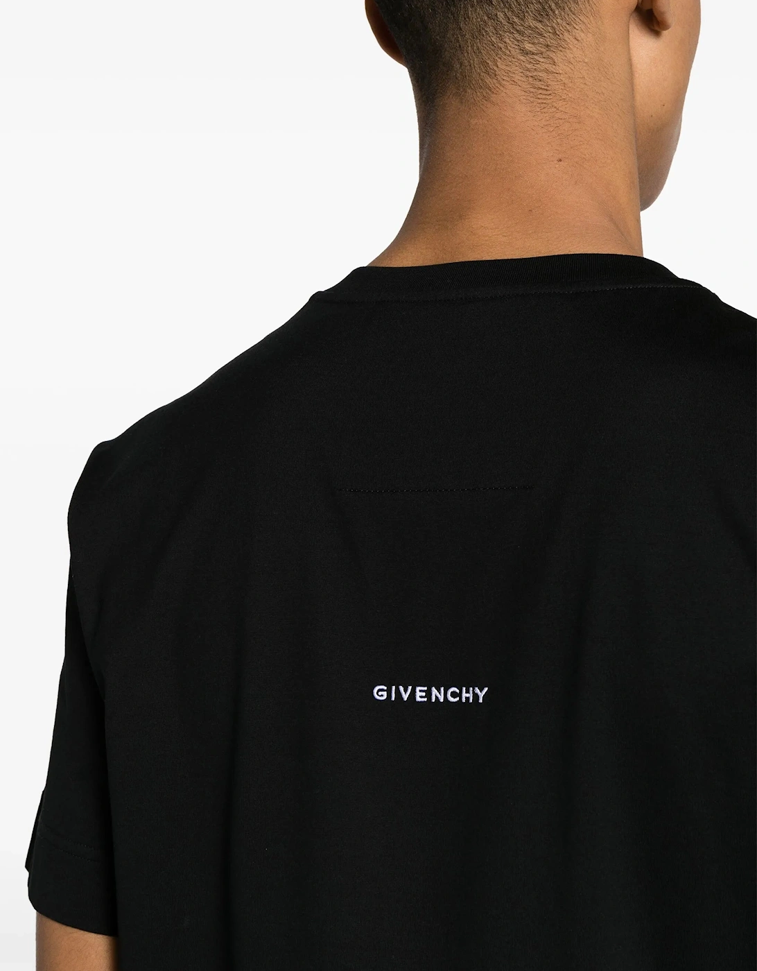 Embroidered 4G Slim Fit T-Shirt in Black