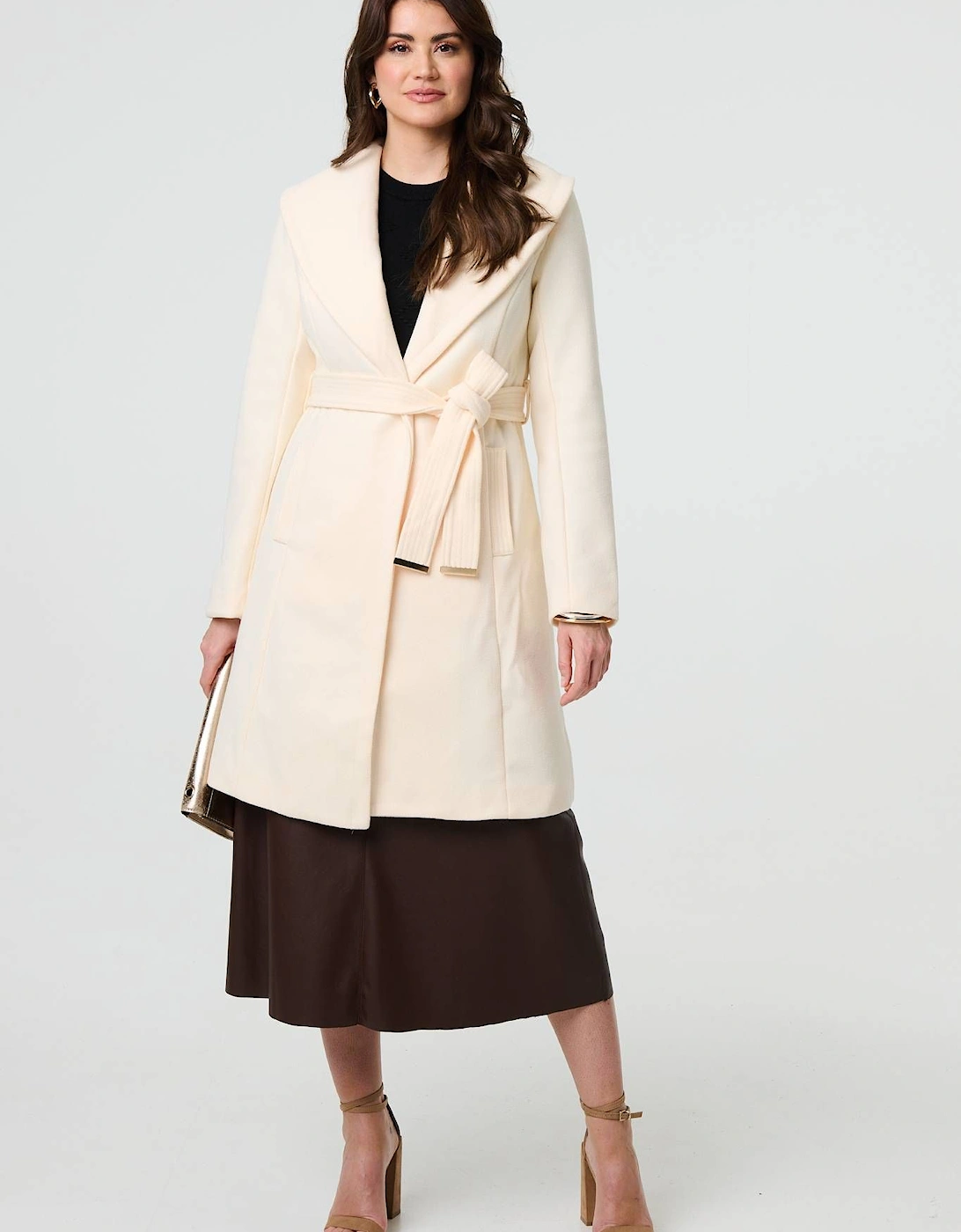 Wrap Front Tie Waist Coat, 2 of 1