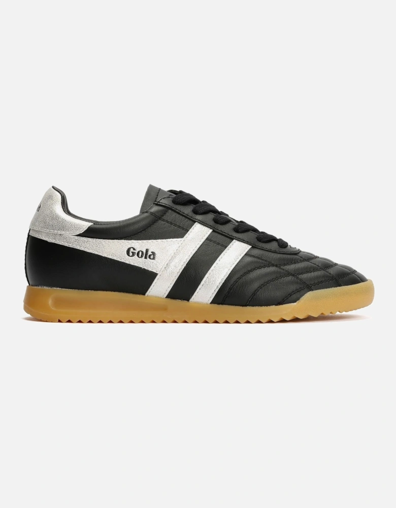 Stadium Leather Women's Black/Silver Trainers