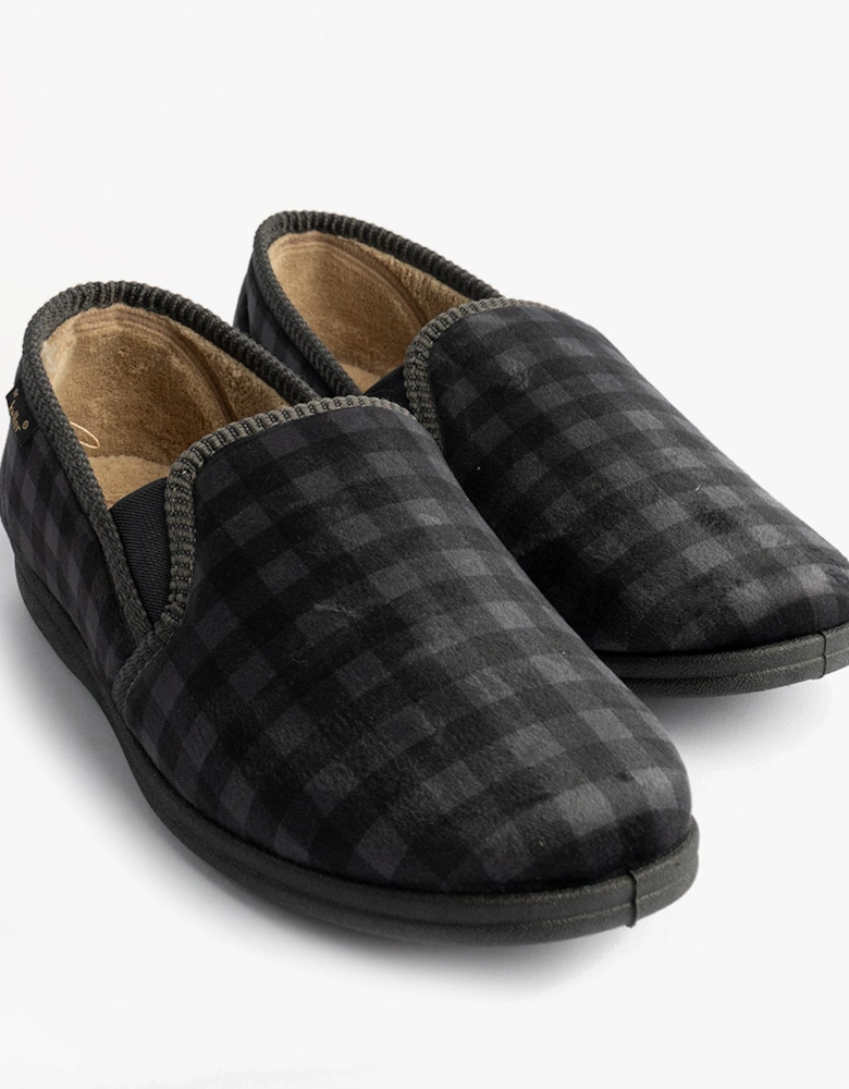 DARREN GUSS Mens Slippers Grey