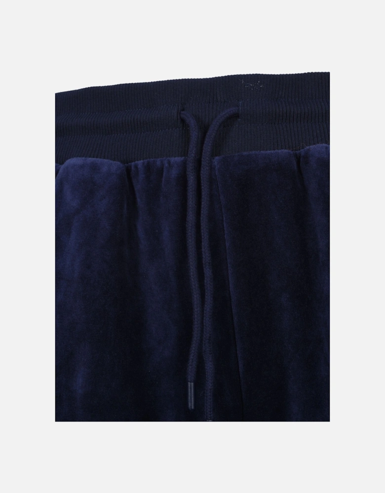 Court Velour Track Pants Maritime Blue/Gardenia
