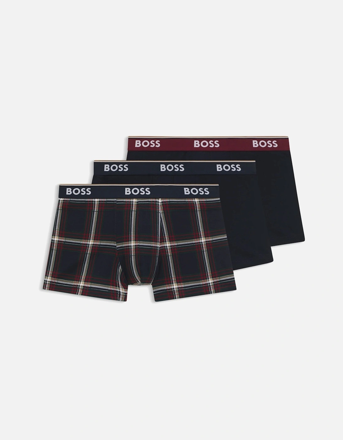 Boss Black Trunk 3 Pack Check & Multi, 2 of 1