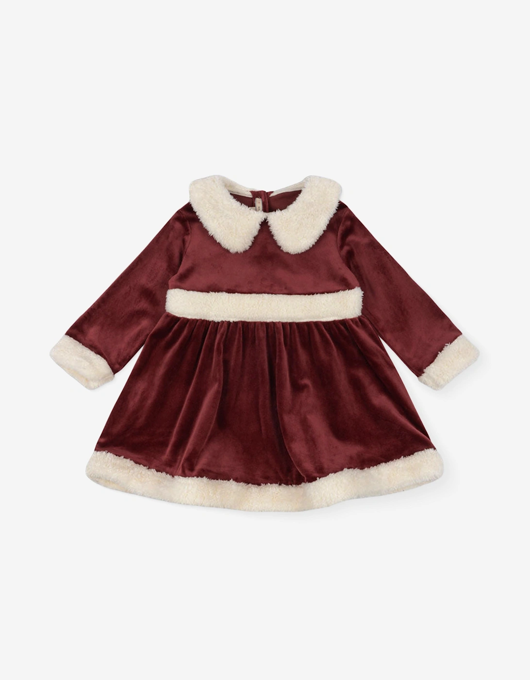 Konges Sløjd Girls Velvet Christmas Dress in Red, 4 of 3
