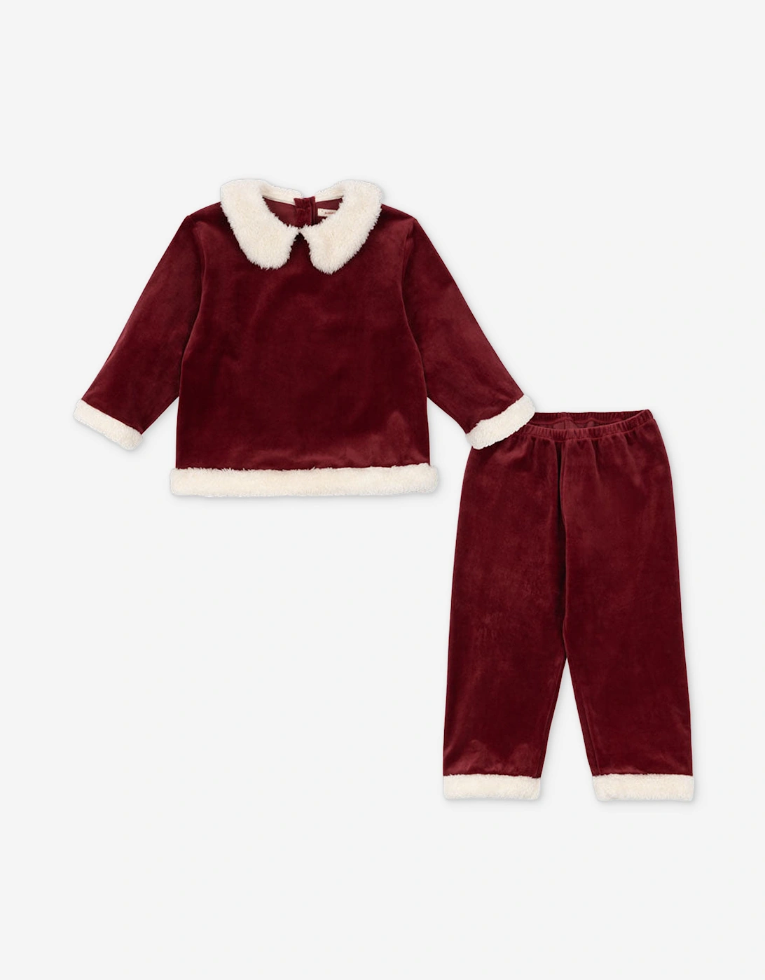 Konges Sløjd Girls Velvet Christmas Trouser Set in Red, 5 of 4