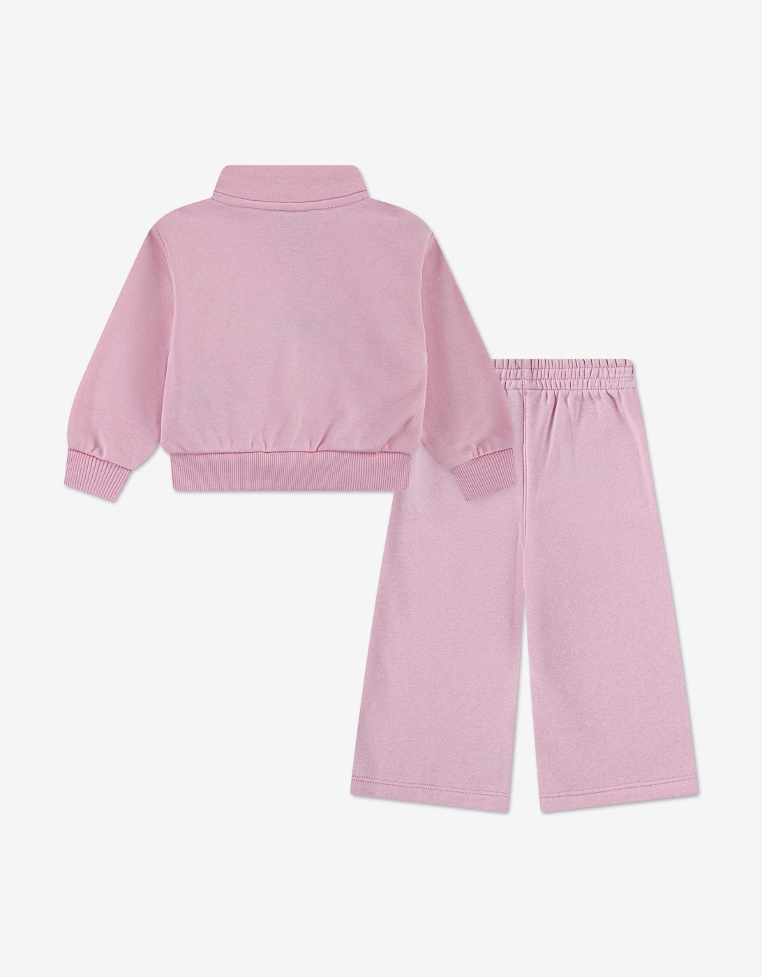 Girls Wide Leg Club Fleece Tracksuit in Pink
