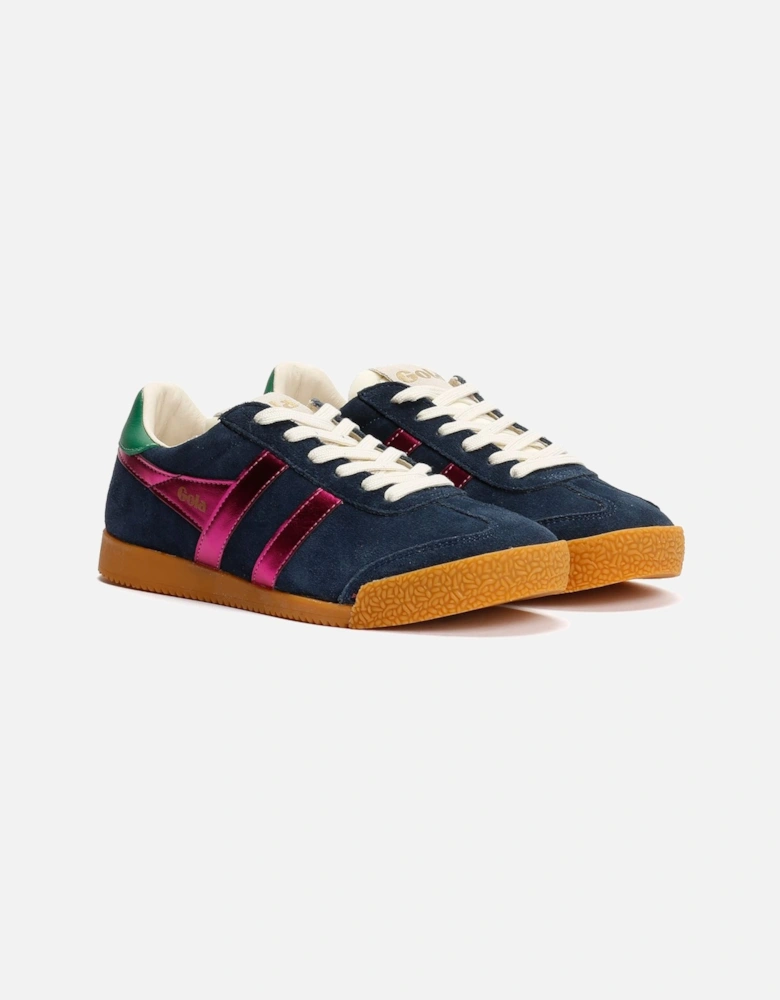 Elan Glitz Suede Women's Navy/Fuchsia/Emerald Trainers