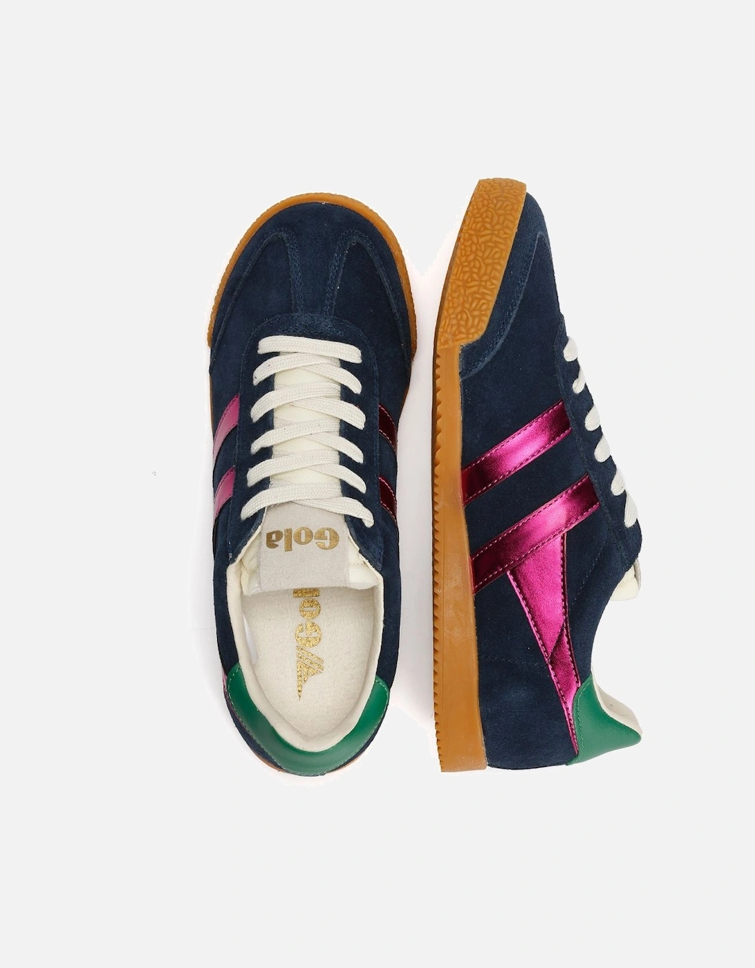 Elan Glitz Suede Women's Navy/Fuchsia/Emerald Trainers