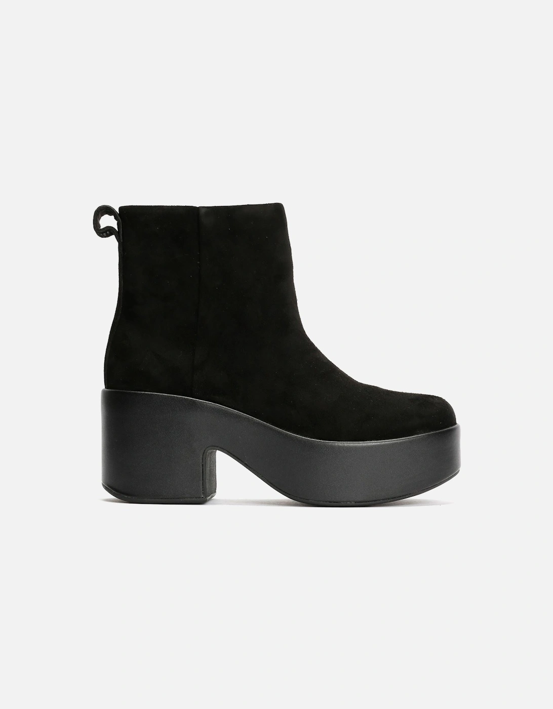 Platfforms Heeled Suede Women's Black Ankle Boots
