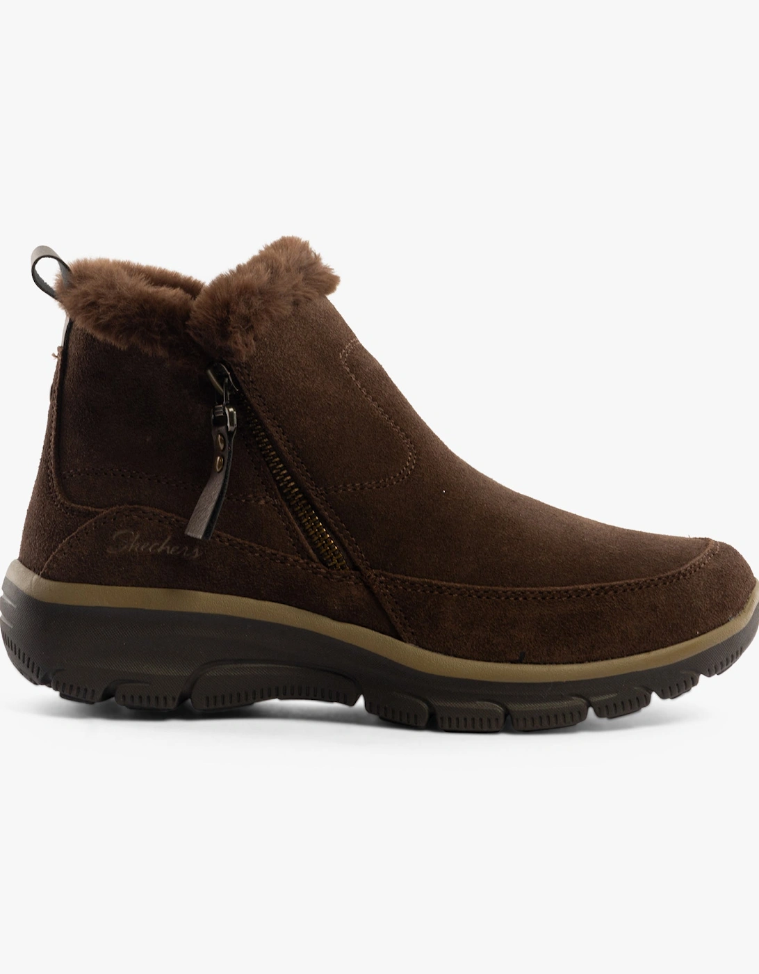 167862/CHOC EASY GOING - COOL ZIP Womens Boots Chocolate, 7 of 6