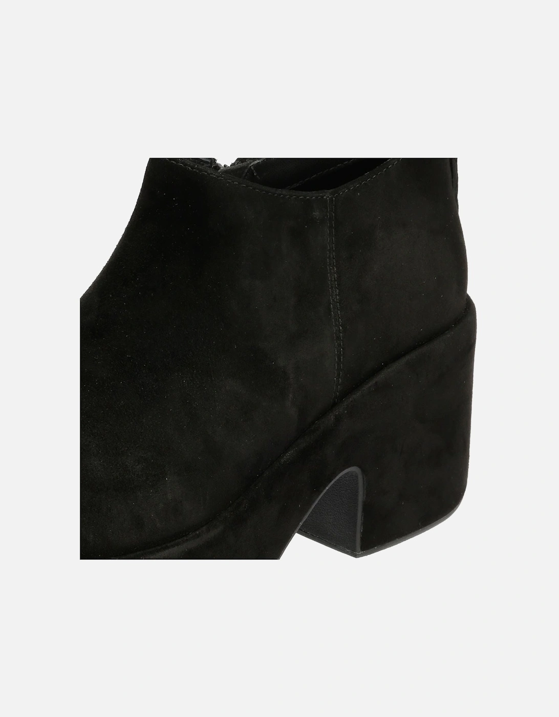 Platfforms Heeled Short Suede Women's Black Boots