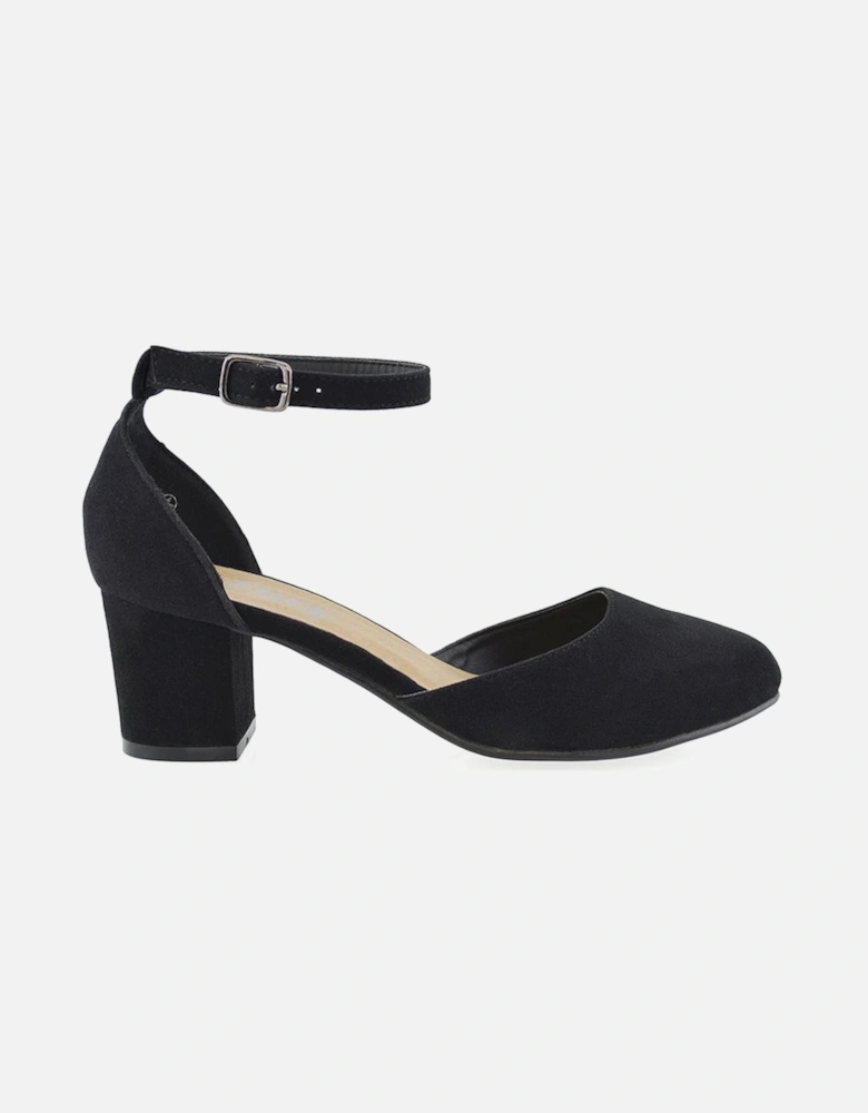 'Billie-May' Chunky Strappy Mid Block High Heels Court Shoes