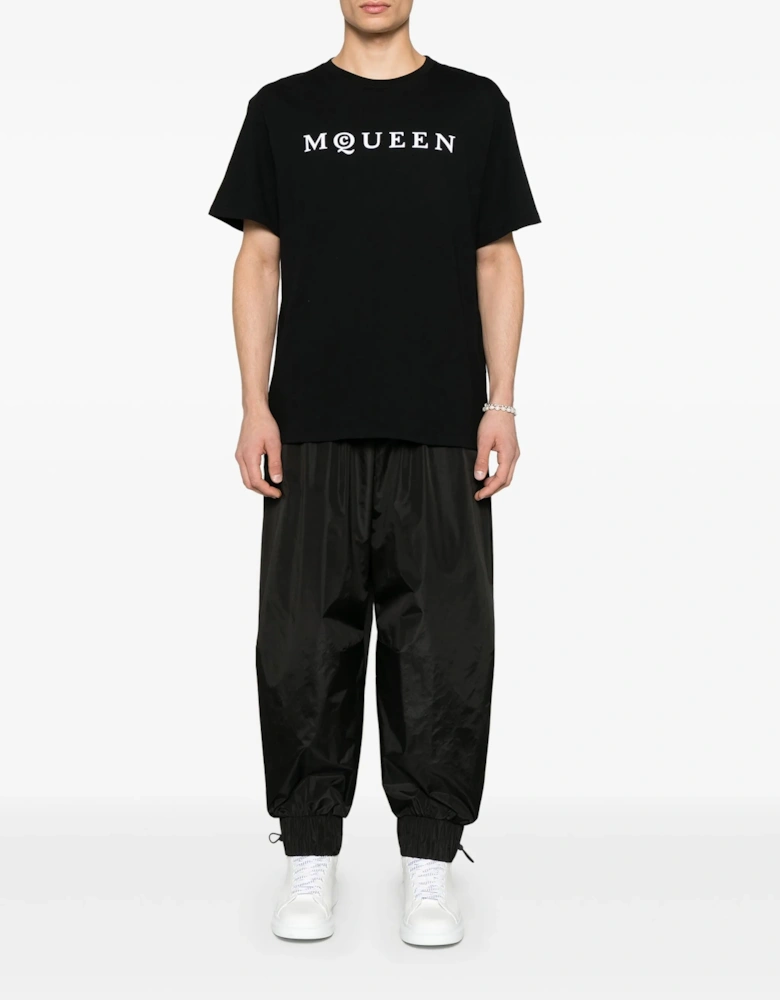 Flocked Logo T-Shirt in Black