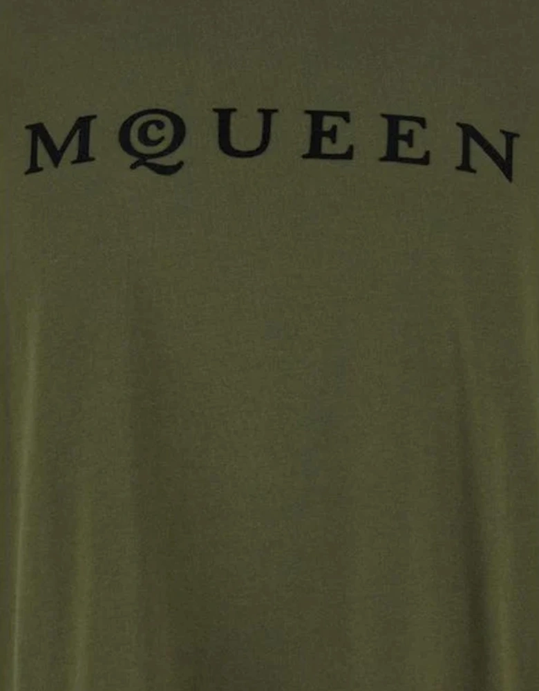 Flocked Logo T-Shirt in Green