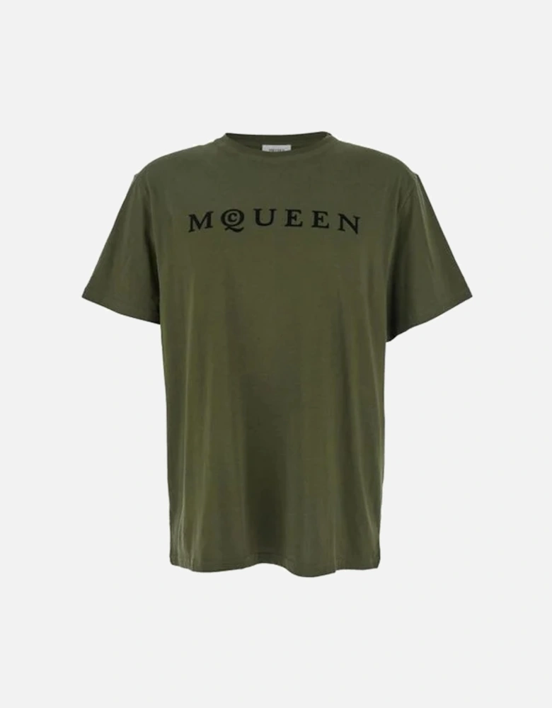 Flocked Logo T-Shirt in Green