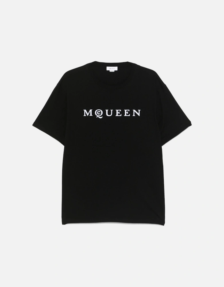Flocked Logo T-Shirt in Black
