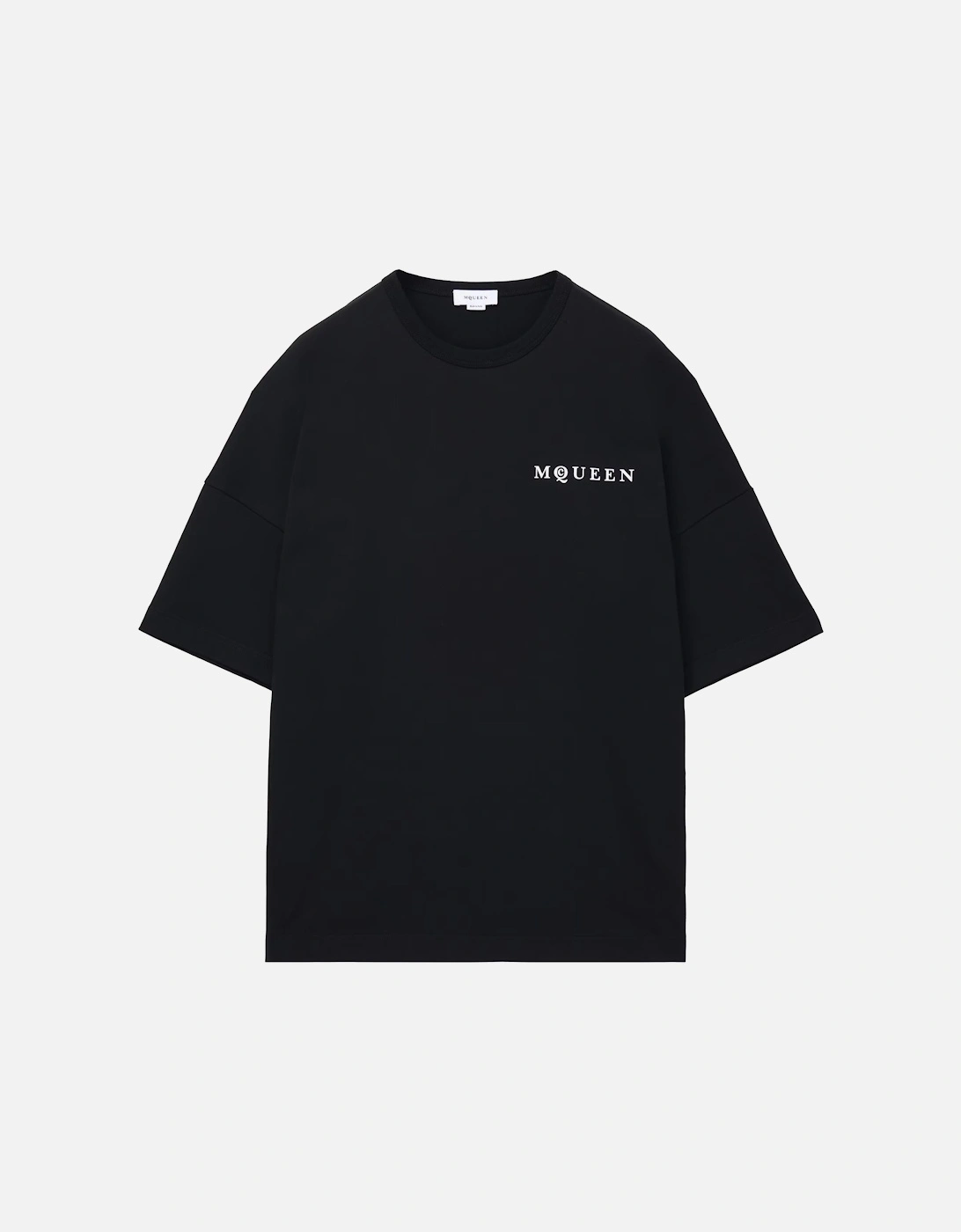 Oversized Vertical Back Logo T-Shirt in Black, 5 of 4