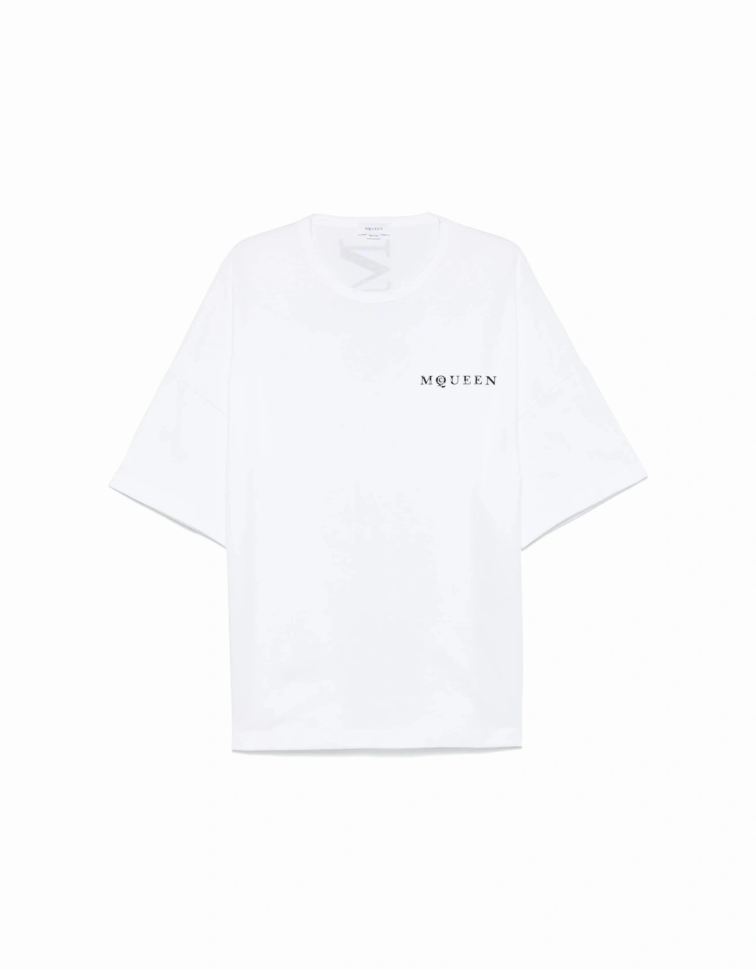 Vertical Back Logo Oversized T-Shirt in White, 5 of 4