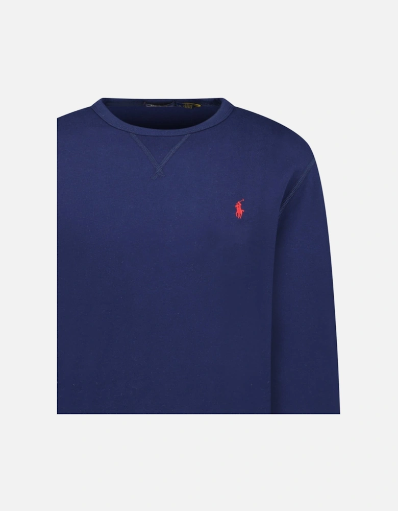 Fleece Crew Sweatshirt in Navy