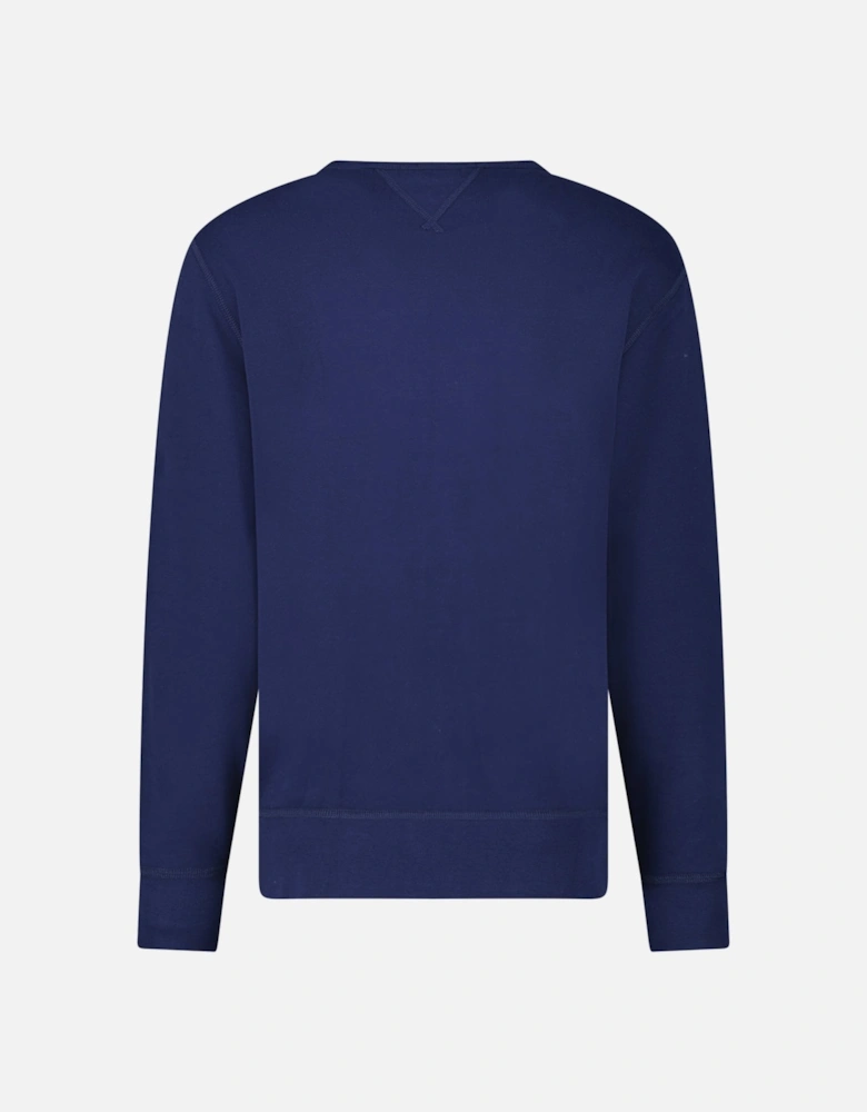 Fleece Crew Sweatshirt in Navy