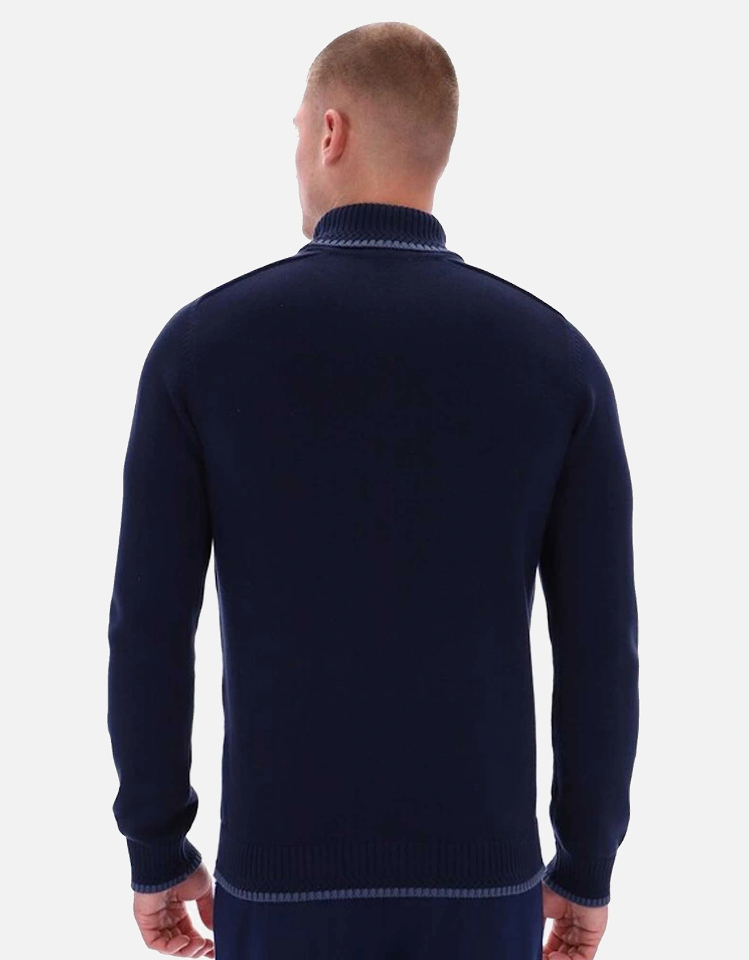Caruso Roll Neck Knitted Jumper Maritime Blue