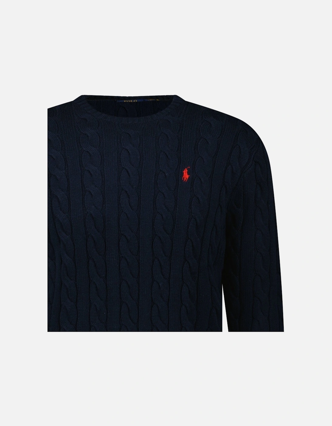 Cable Knit Sweater in Navy