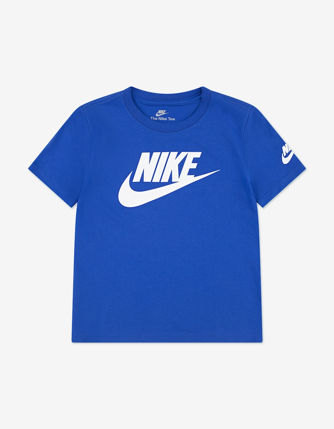 Nike Girls Blue 'S Futura Evergreen T-Shirt In  6 Years/7 Years Size 6 Kids