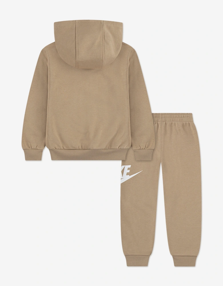Kids Club Fleece Tracksuit in Beige