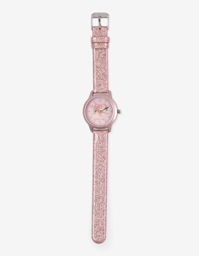 Konges Sløjd Girls Glitter Watch in Pink