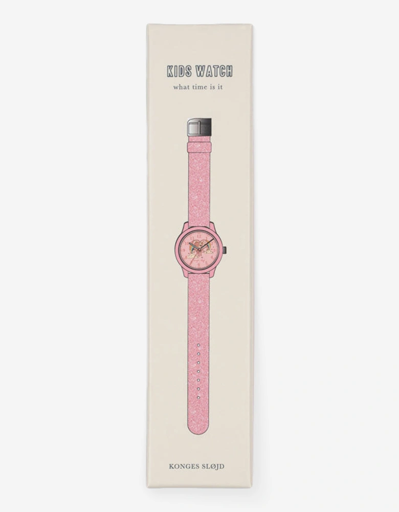 Konges Sløjd Girls Glitter Watch in Pink