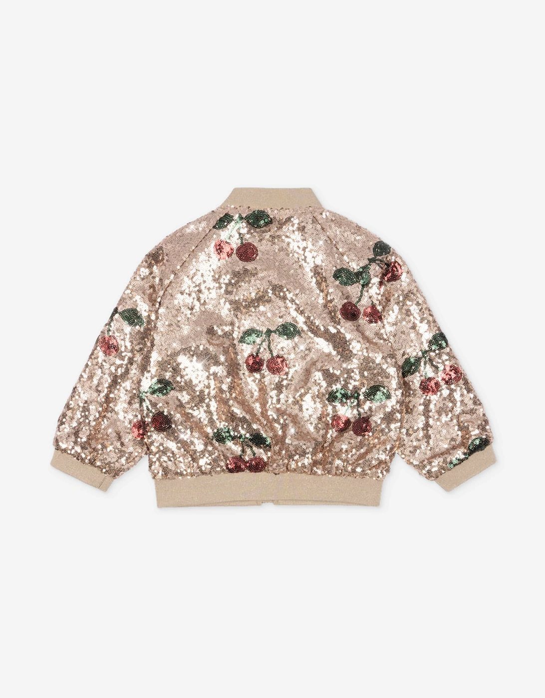 Girls Starla Sequin Cherry Jacket in Gold