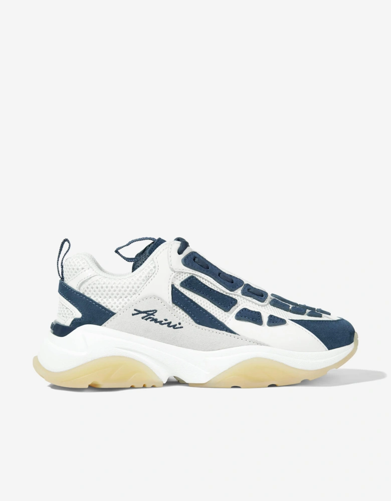 Kids Bone Runner Trainers in Navy