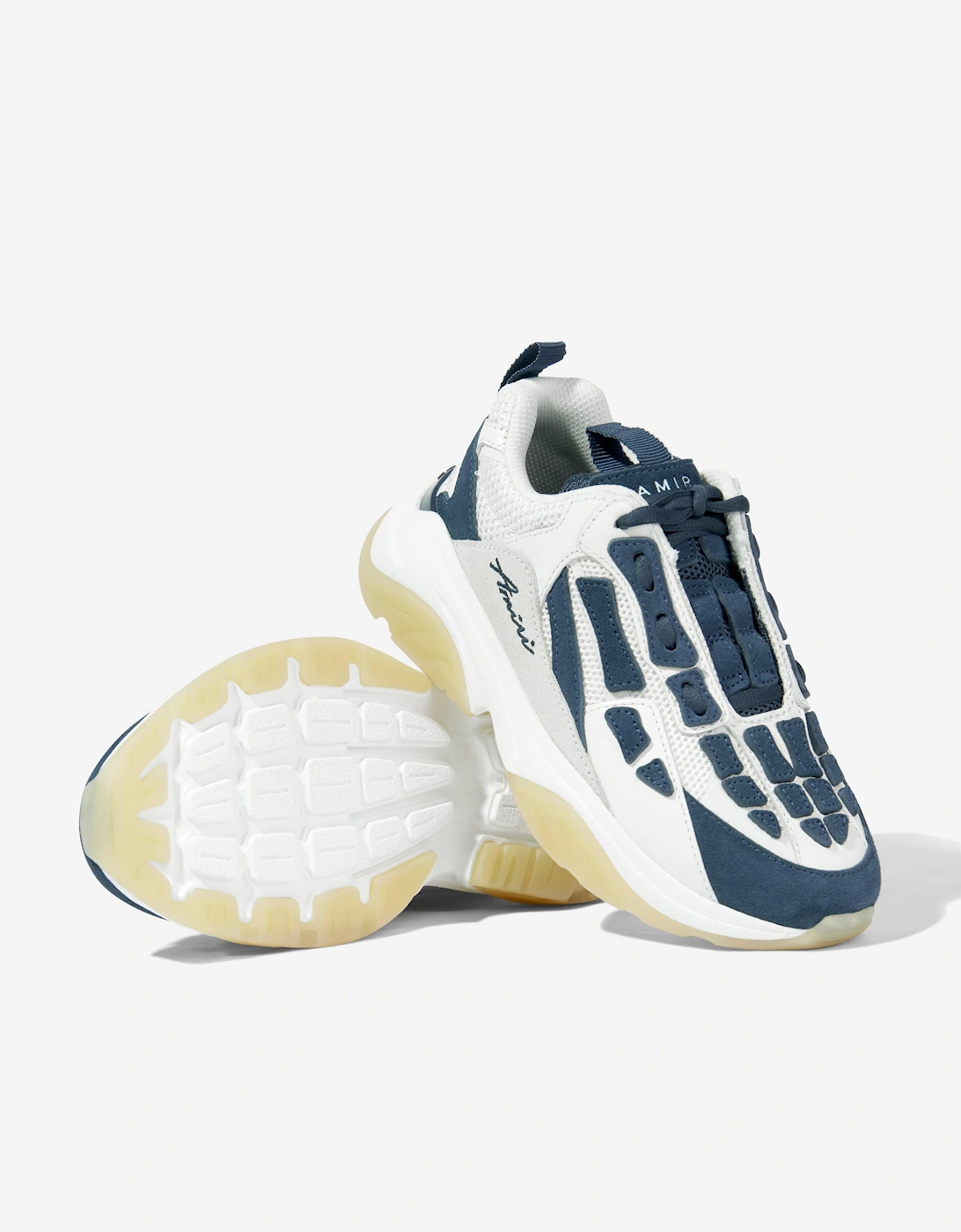 Kids Bone Runner Trainers in Navy