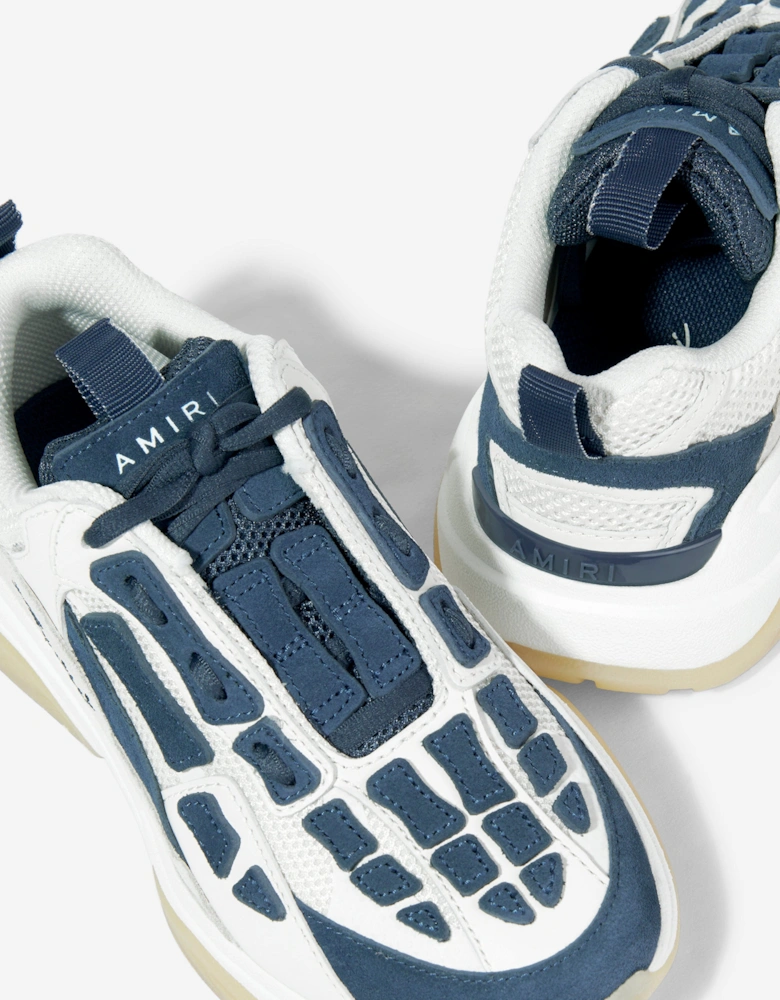 Kids Bone Runner Trainers in Navy