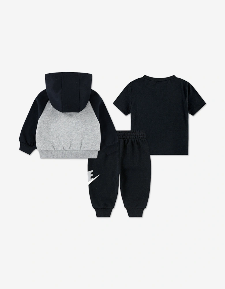 Kids Colourblock HBR Tracksuit in Black