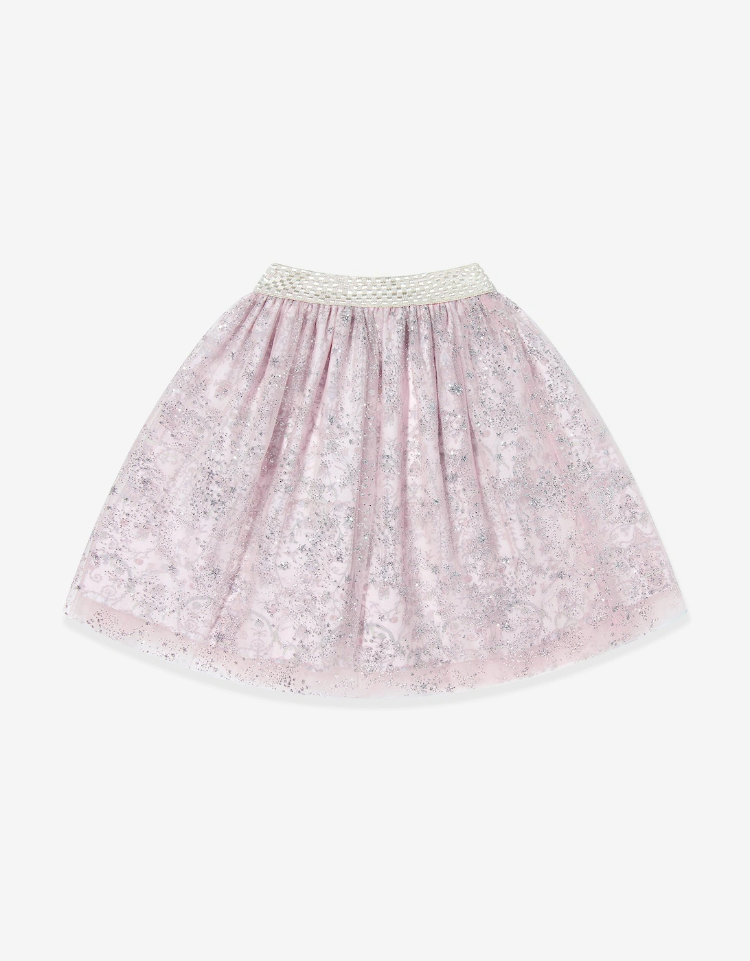 Girls Toile de Jouy Sparkle Ballerina Skirt in Pink, 5 of 4