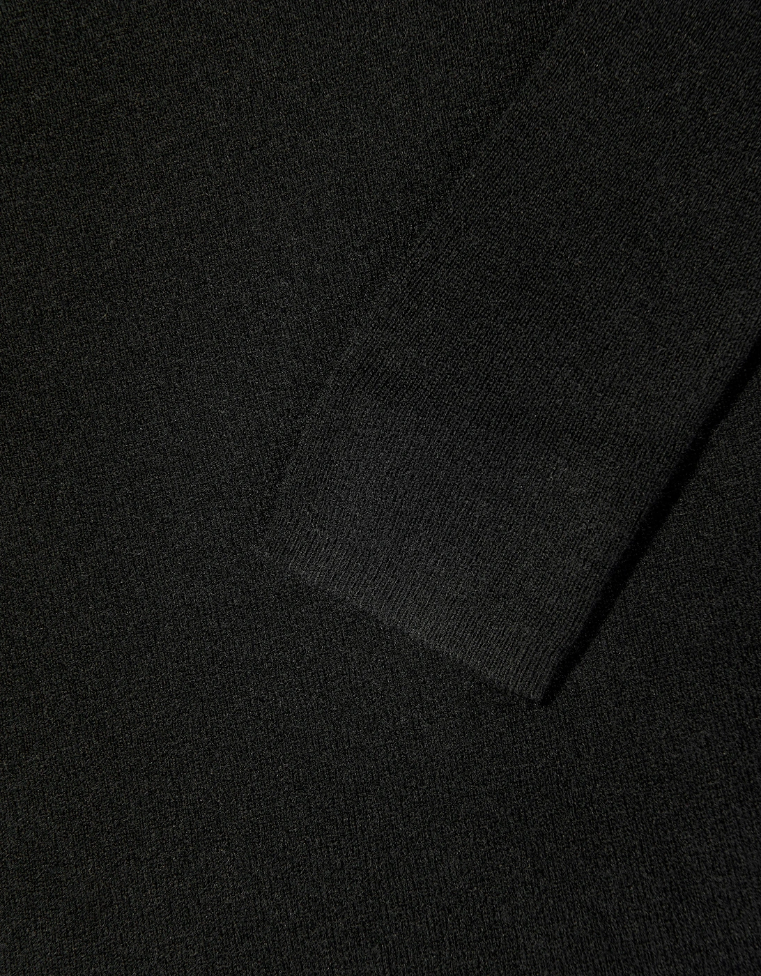 Girls Wool High Neck Jumper in Black
