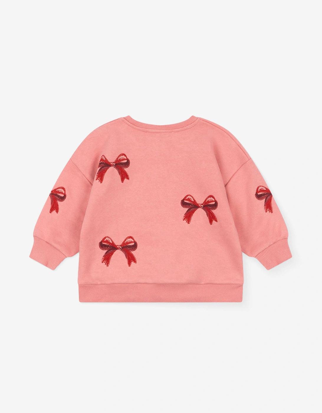 Konges Sløjd Girls Lou Bow Sweatshirt in Pink