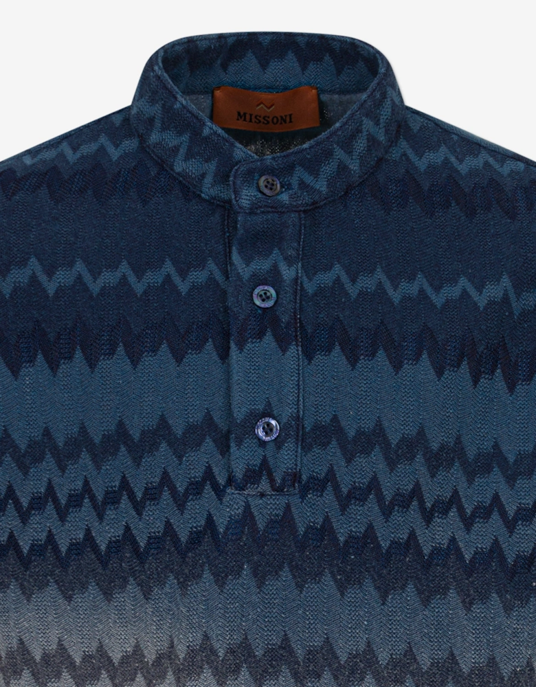 Boys Zigzag Top in Navy