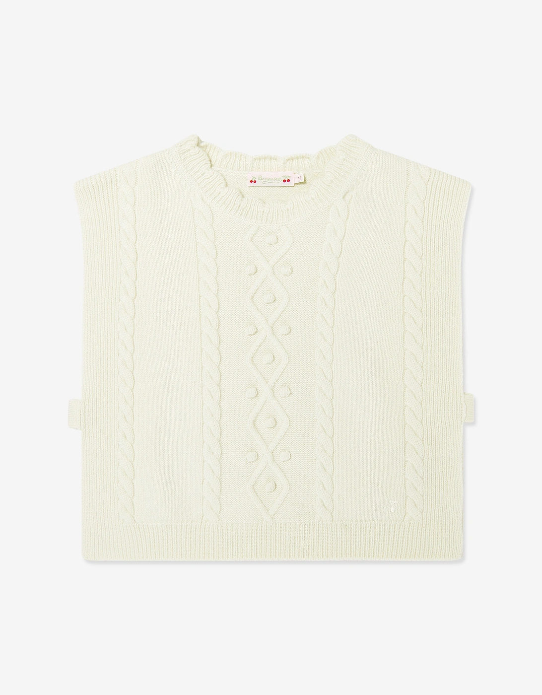 Bonpoint Girl's Bonpoint Girls Javoue Wool Poncho in Ivory - Cream